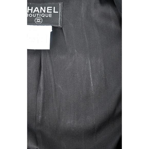 Chanel | Black Vintage Double Breasted Blazer | Size 42 Approx. Size US 10 - Picture 8 of 10